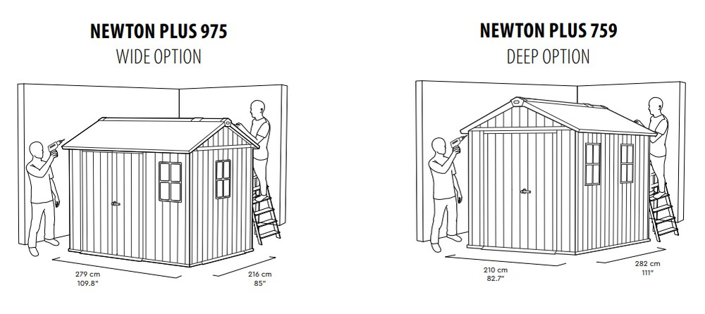Пластиковый хозблок Keter Newton Plus 975 brown