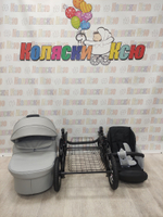 Коляска модульная Indigo Barbara Eco Classic be 04 (св.серая кожа)