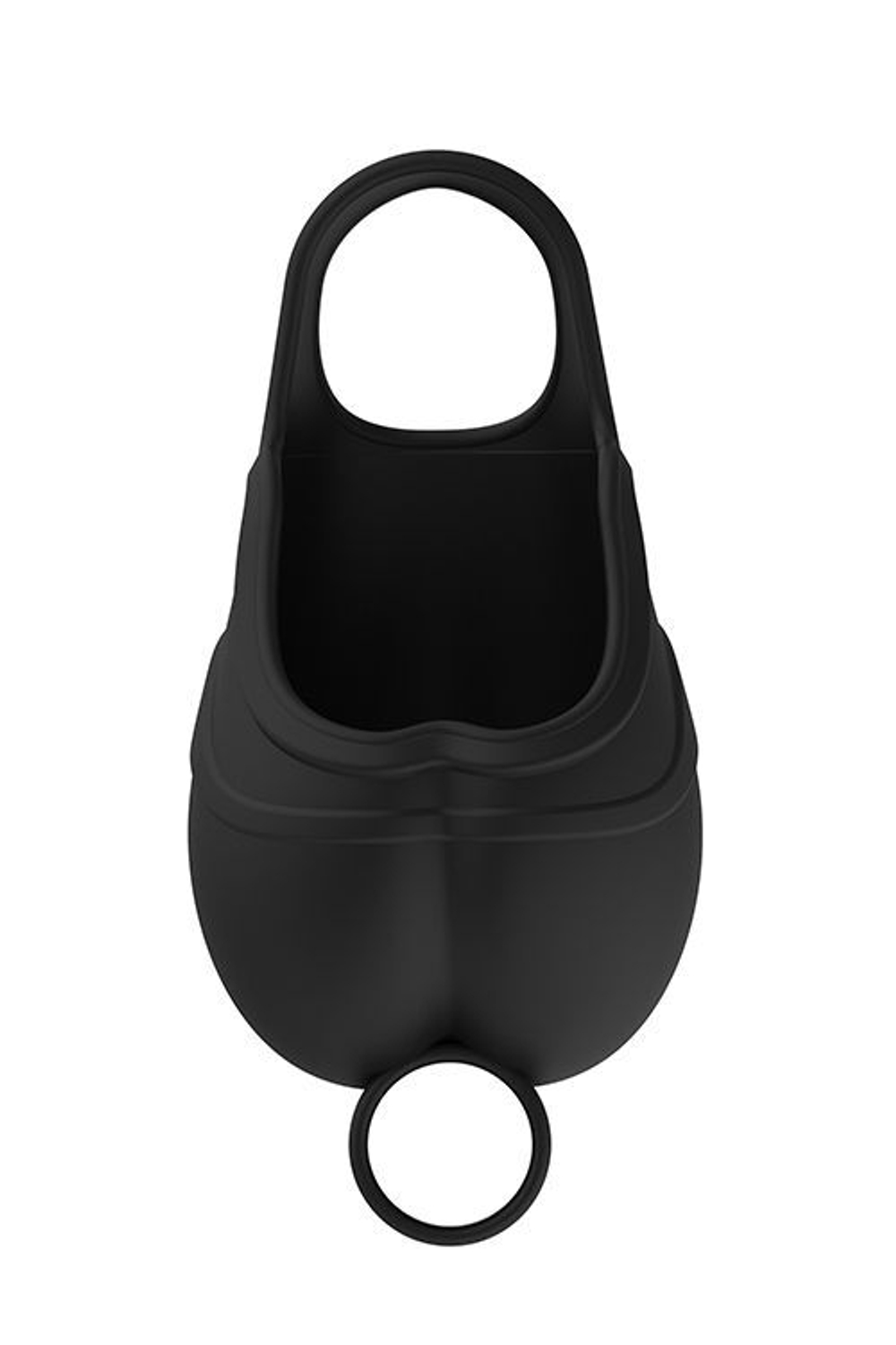 Черный подхват для мошонки с вибрацией VIBRATING SCROTUM TEASER (Цвет: черный)