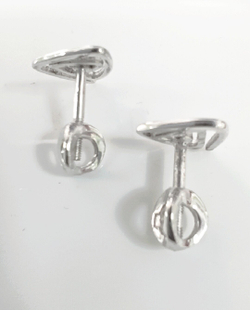 Серьги-пусеты Эстерелла, серебро 925 пробы, родированные/Ф