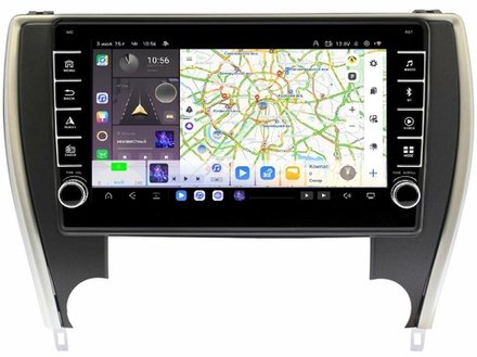 Магнитола для Toyota Camry 2014-2018 (USA) - Carmedia SF-1608A (кнопки и крутилки) Android 13, TS20, 6+128Гб, CarPlay, 4G SIM-слот