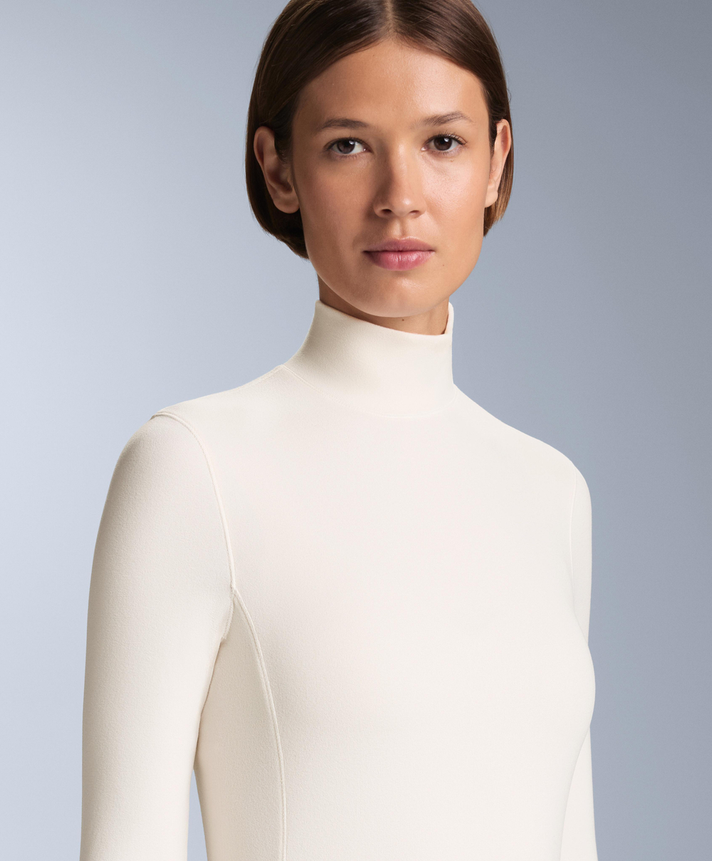 Oysho Термофутболка флисовая Base Layer с высоким воротом, экрю