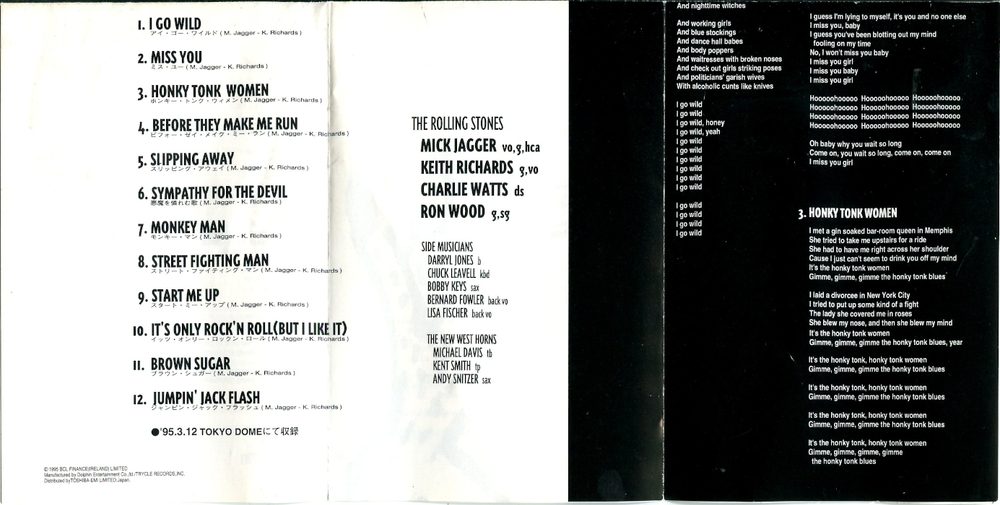 The Rolling Stones / World Tour 94/95: "Voodoo Lounge" In Japan (2VHS)