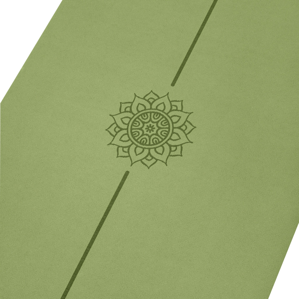 ULTRAцепкий 100% каучуковый коврик для йоги Simple Mandala Olive 185*68*0,5 см