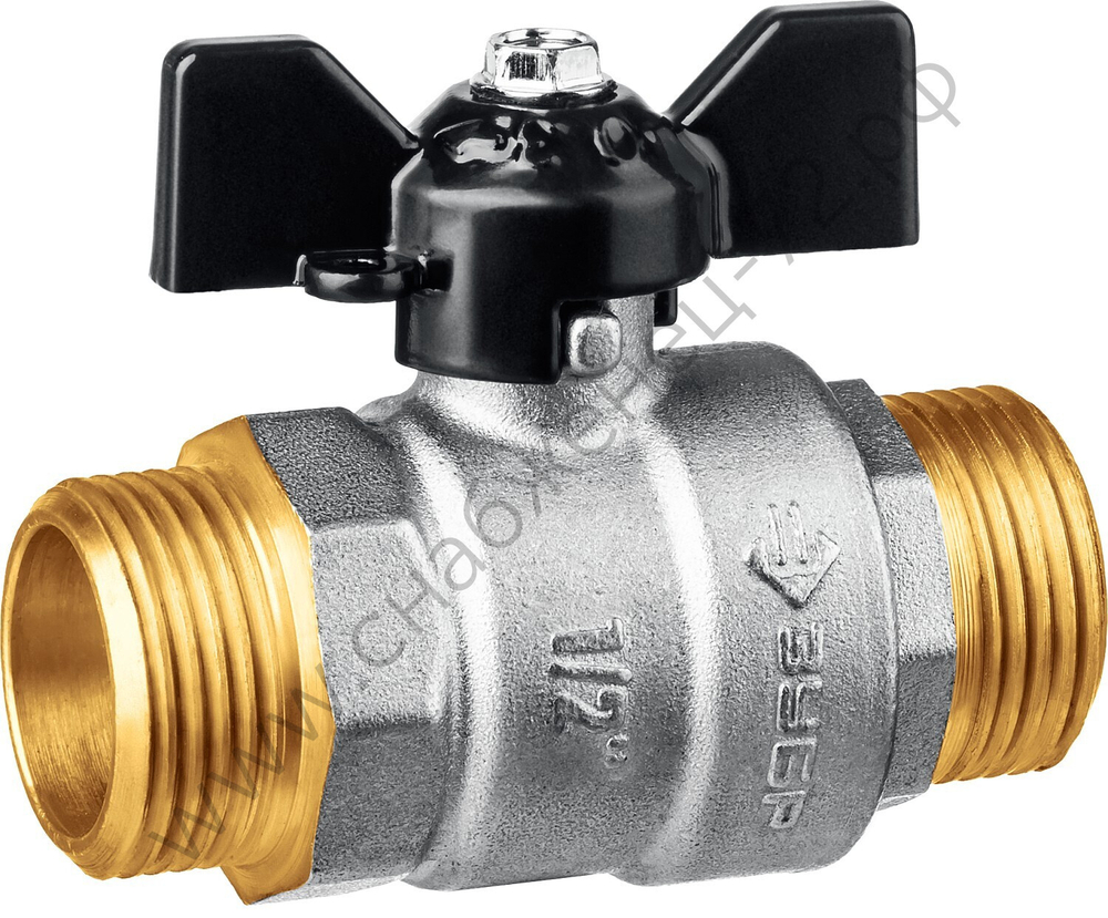 ЗУБР d 1/2″, ручка ″бабочка″, ″папа-папа″, Полнопроходной шаровой кран (51327-1/2)