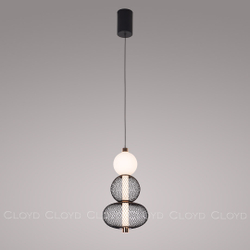 Подвесной светильник Cloyd SUPERNOVA-B P1 / выс. 41 см - черный/золото (арт.11484)