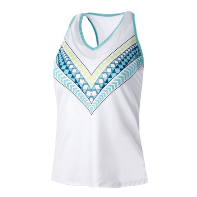 Женская теннисная майка Lucky in Love Fantasy Tank Top Special Edition Women - White, Turquoise