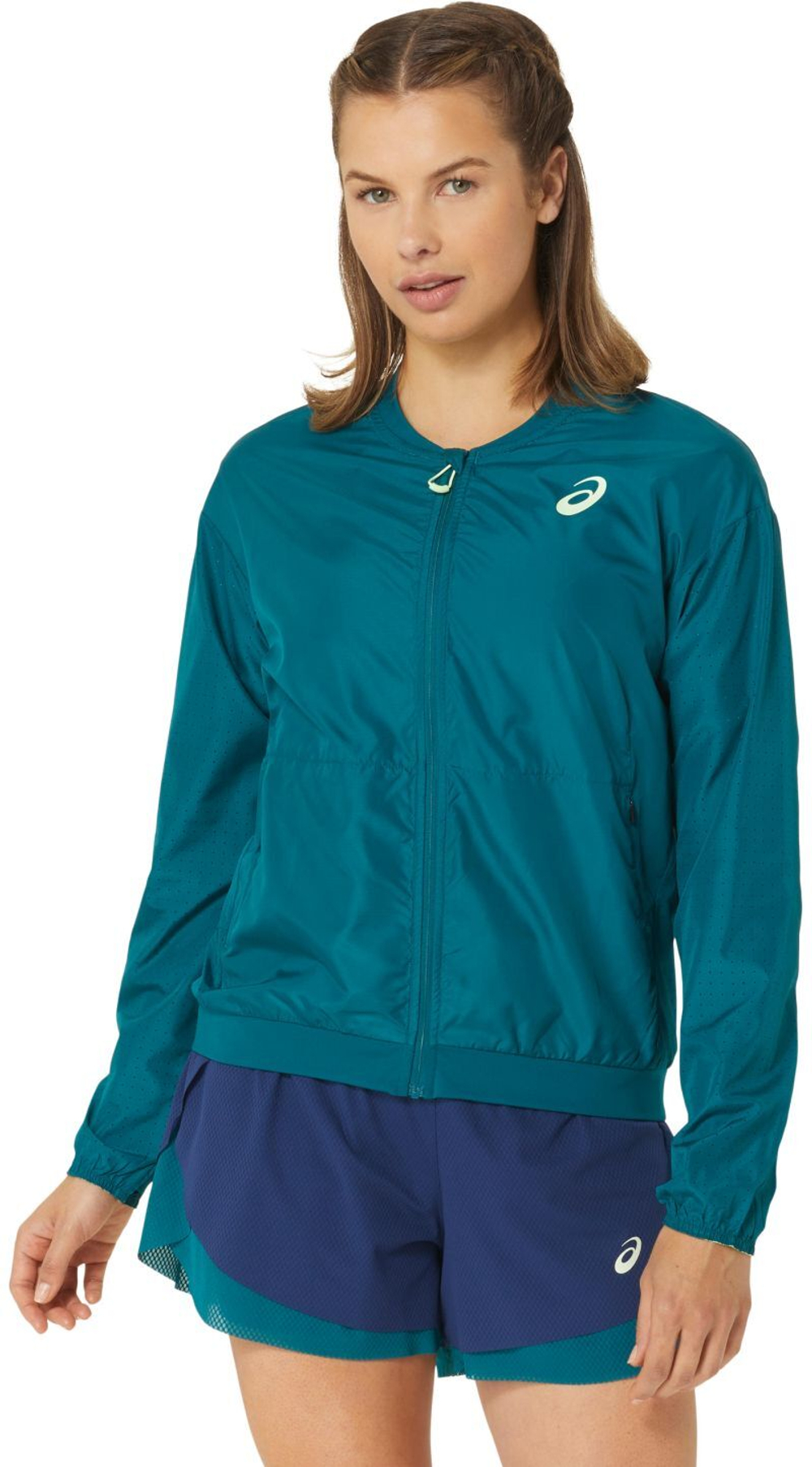 Женская теннисная куртка Asics Nagino Tennis Bomber Jacket - Turquoise