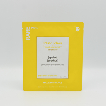 RARE Paris Успокаивающая и укрепляющая тканевая маска для лица Trésor Solaire