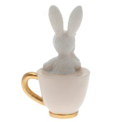 GAEM Фигурка декоративная "Заяц в чашке", L6,5 W5 H10 см
