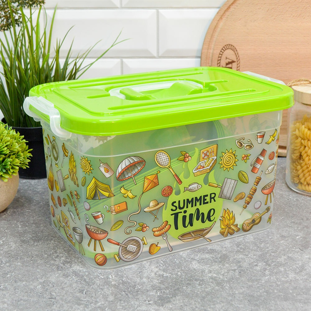 Набор для пикника на 4 персоны в контейнере 6,5л "Summer time"