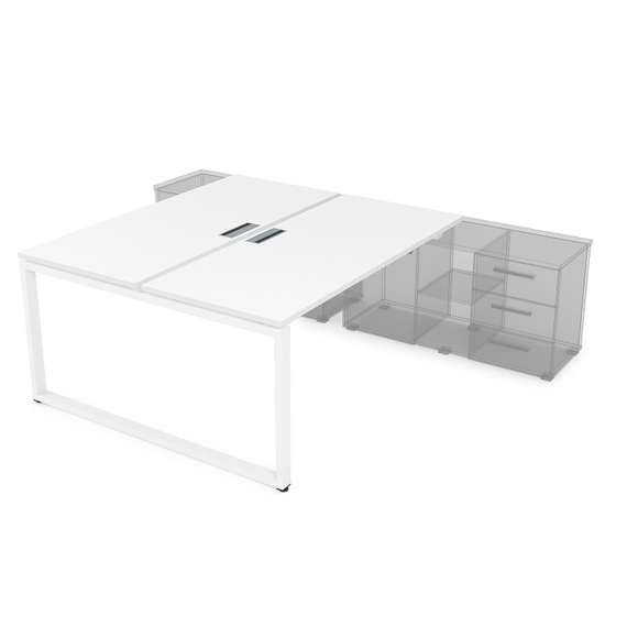 СПБ-О.984 Стол системы БЕНЧ, на 2 рабочих места, для крепления на тумбу (1600*1635*750)