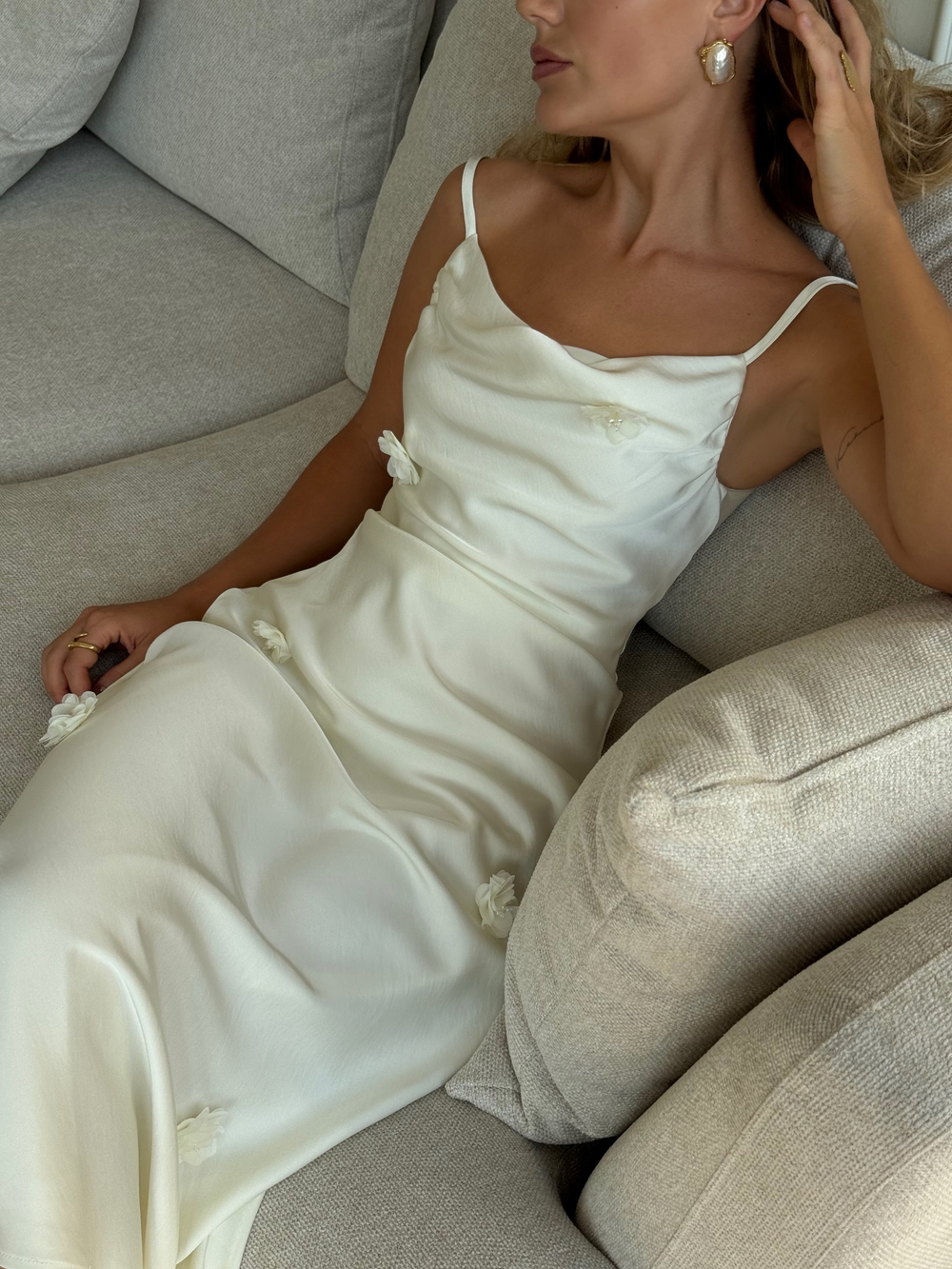 Платье Silk rose айвори