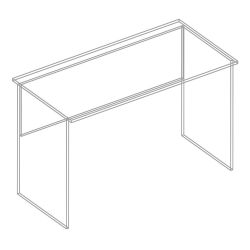 Стол письменный "Симпл" 1200 (белый лофт), ЛДСП, Велес, г.Туймазы