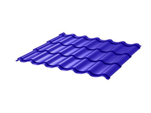 Металлочерепица Монтеррей 0.45 ПЭ RAL5002 ультрамарин Цена за м²