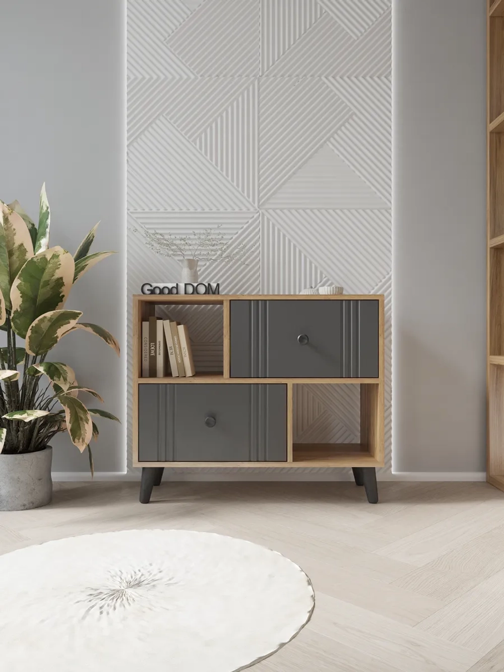 Комод-тумба в гостиную на ножках