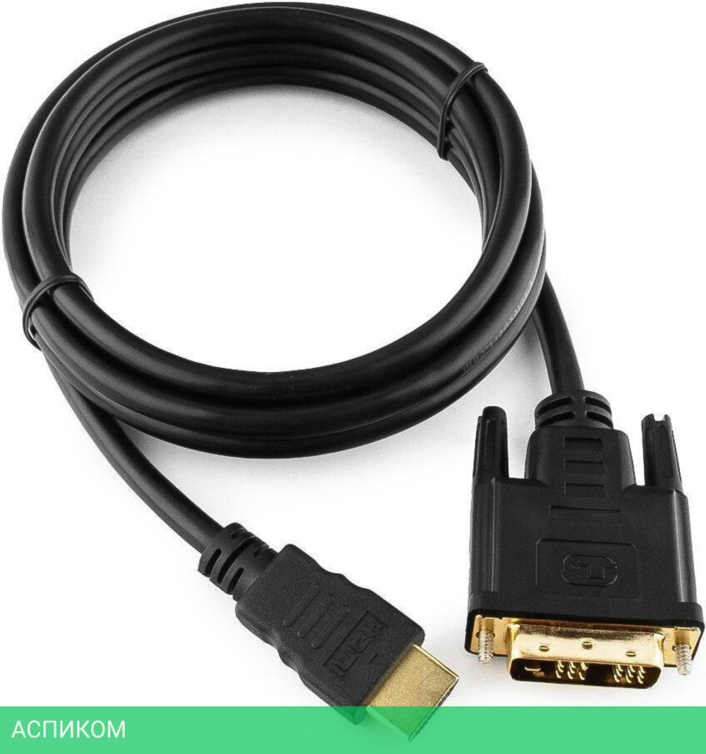 Кабель Cablexpert HDMI-DVI CC-HDMI-DVI-6, 19M/19M, 1.8м single link черный