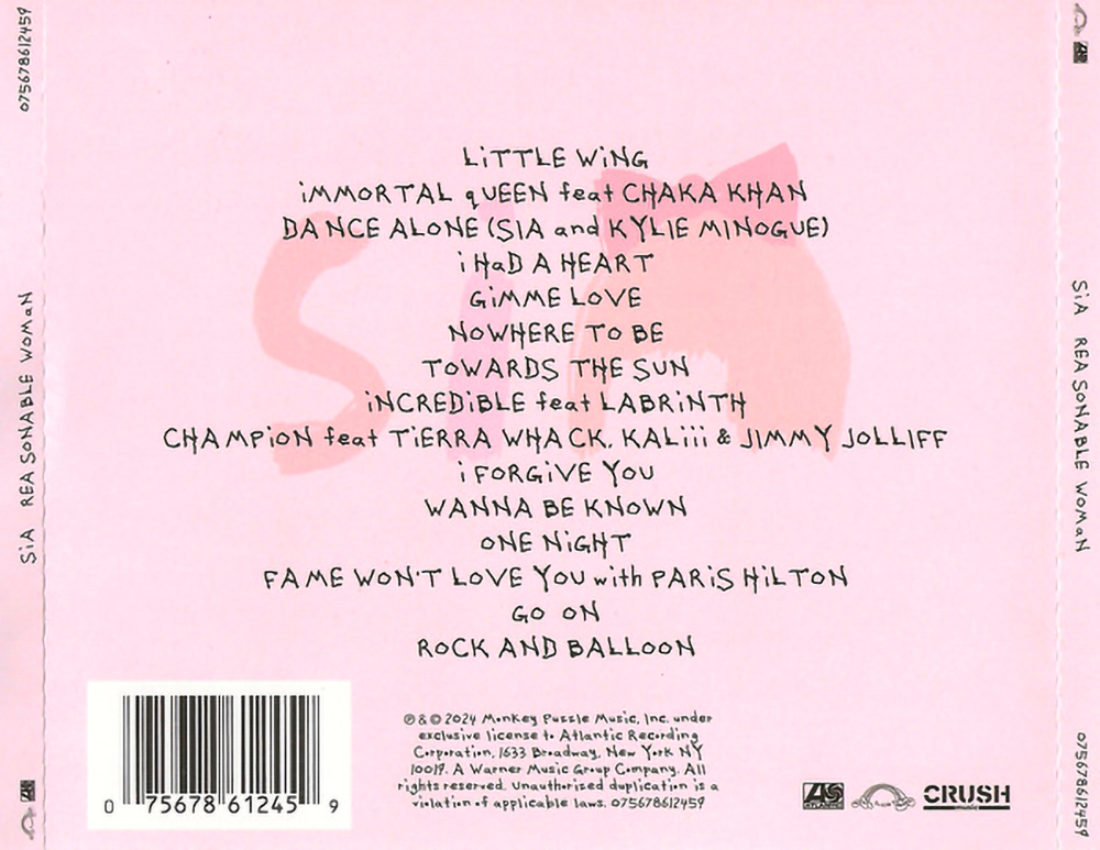 Sia / Reasonable Woman (CD)