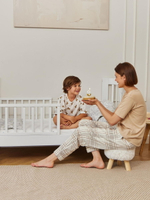 Детская кроватка-трансформер Happy baby Mommy Love в комплекте с расширением 160х70 white