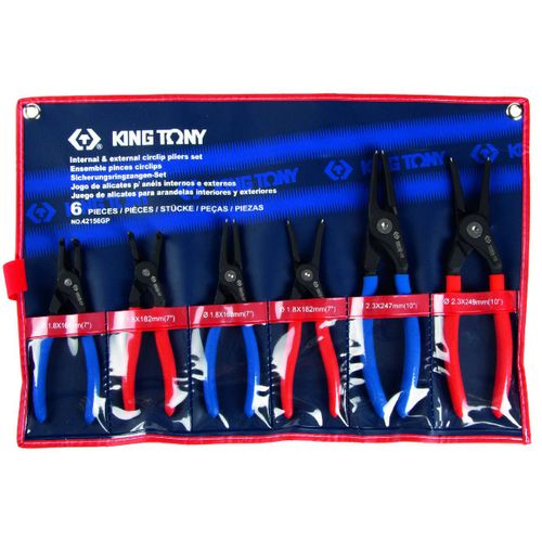 KING TONY (42156GP) Набор съемников стопорных колец, 6 предметов