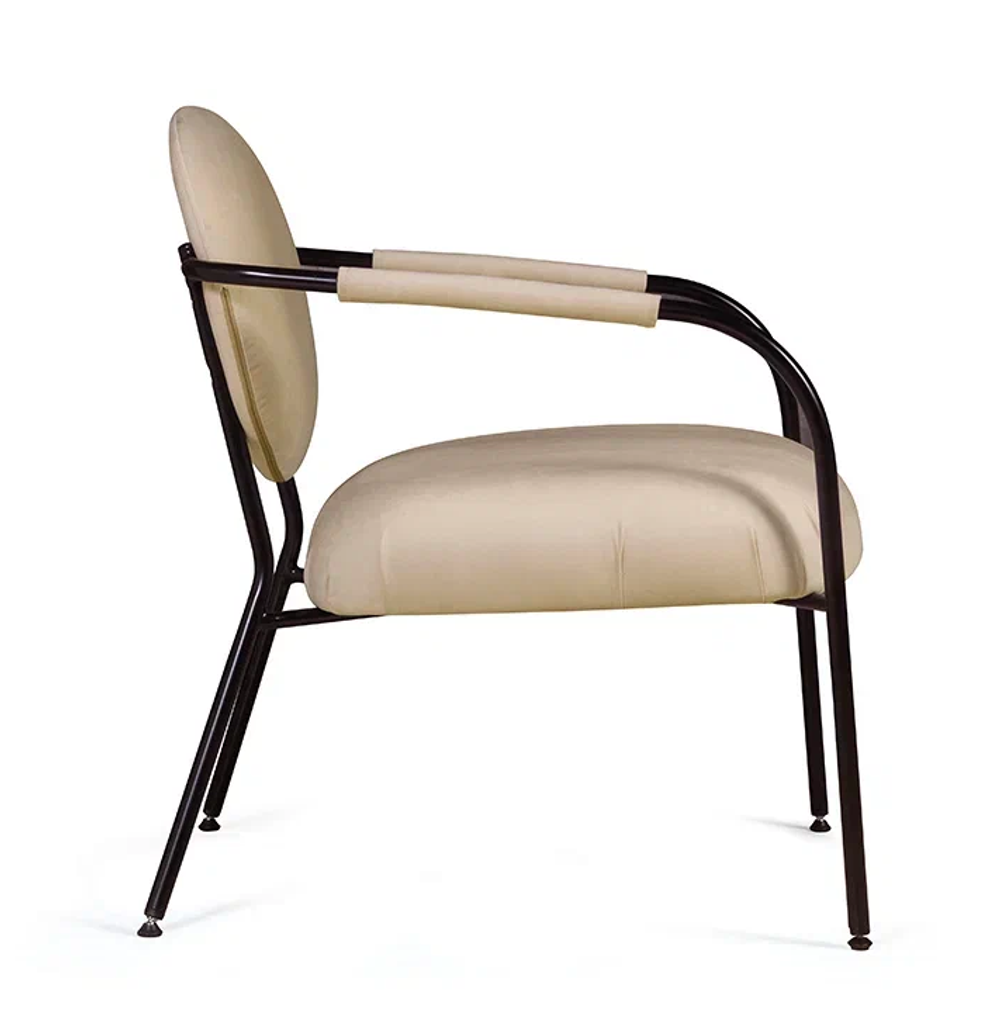 Лаунж кресло EGO, велюр бежевый