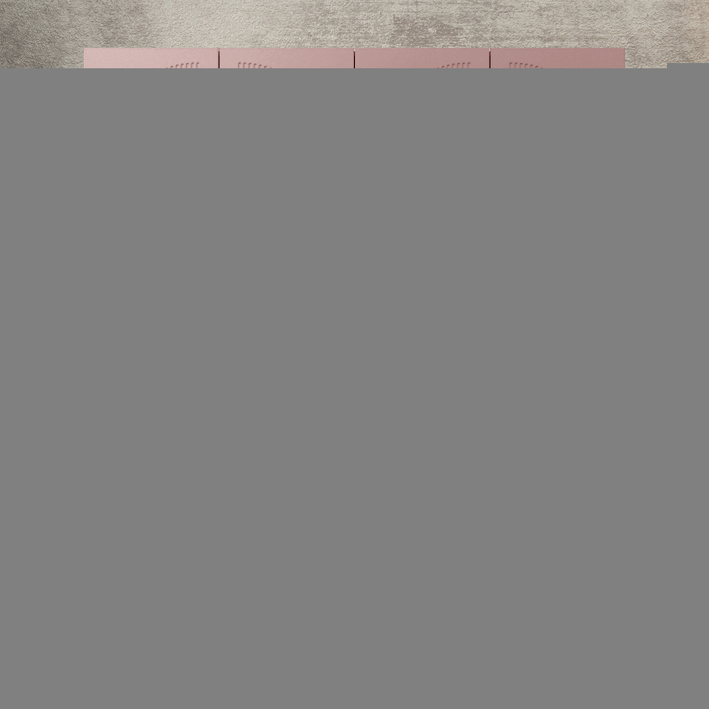 Шкаф Агератум МДФ четырехсекционный Лайн бохо (0,27) А10017 матовая - 26 матовая - Дуб Сонома 3025  240*60*220