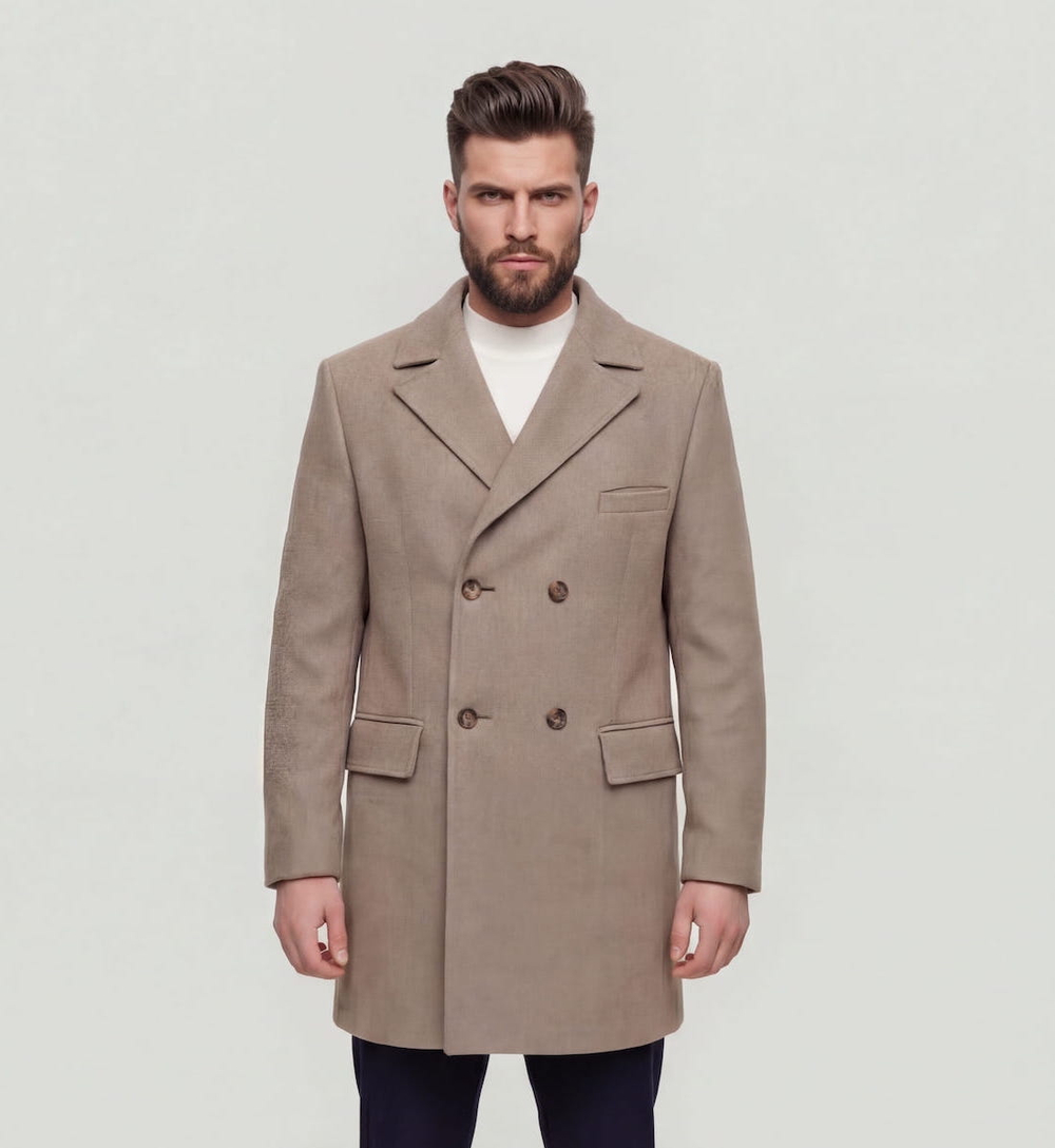 Мужское пальто (бежевое) С28