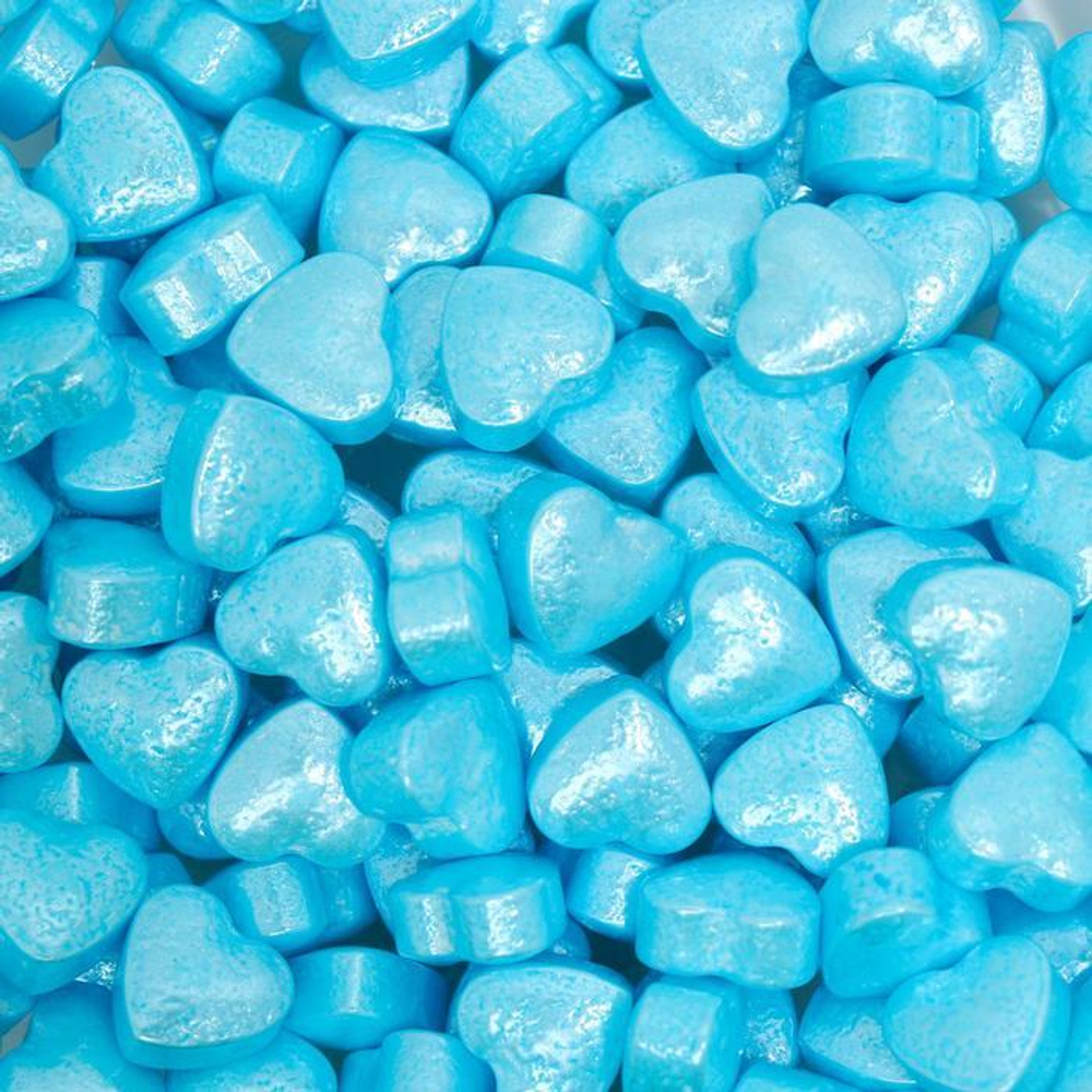 Посыпка кондитерская "Сердца объёмные голубые" 30г