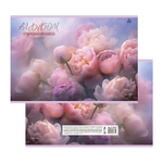 Альбом для рисования А4 40л., Alingar, на скрепке, мелованный картон (стандарт), 100 г/м2, "Нежные цветы", 2 дизайна в пленке т/у