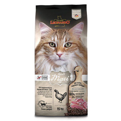 LEONARDO Adult Maxi GF/Леонардо Макси Грейн Фри/ Сухой беззерновой корм для взрослых кошек крупных пород
