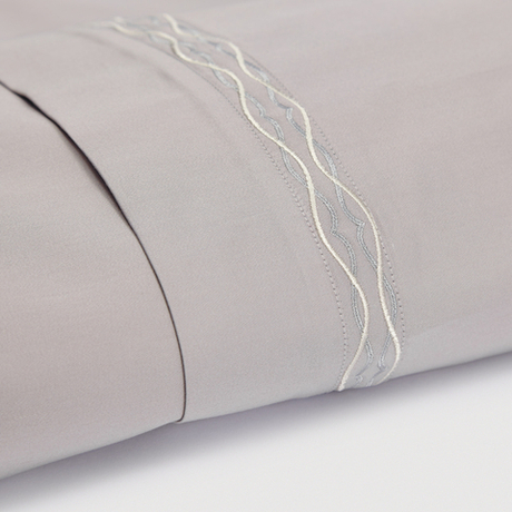 Постельное белье cемейное Сlaire&Caroll Le Fleur серый