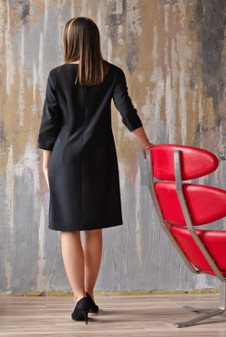 Офисное платье 1390Аа, черный #70Ч051390Аа