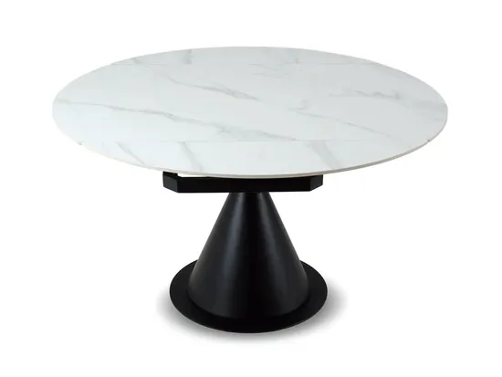 Раскладной обеденный стол Pion белая керамика 80-130