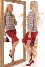 Блузка летучая мышь с принтом зигзаг DStrend (Акция)