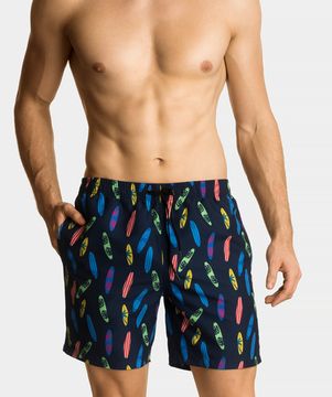 Пляжные шорты ATLANTIC KMB-207 темно-синий