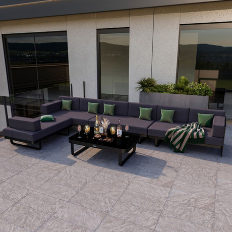Лаунж зона угловая Ideal Patio ТЕСОРА антрацит - каркас карбон