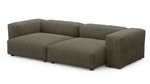 Диван Фиджи двухсекционный (большой и глубокий) Cilium Brown 273*137*62 см, Коричневый Вельвет Нераскладной Фиеста