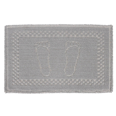 Коврик петельный, хлопок, 60x40см, одинарный, серый