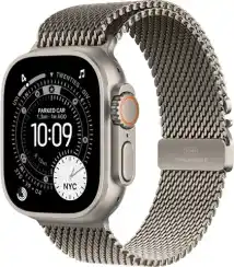 Apple Watch Ultra 3 (2025) GPS + Cellular, 49 мм, корпус из титана, ремешок Titanium Milanese Loop (S) цвета natural titanium (натуральный титан) MEWW4