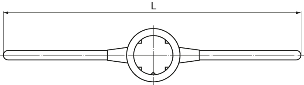 DH207 Вороток-держатель для плашек круглых ручных Ф20x7 мм