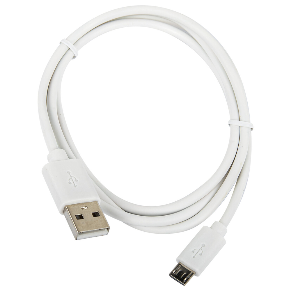 Кабель белый USB 2.0-micro USB 1 м SONNEN медь для передачи данных и зарядки (5 штук в упаковке)