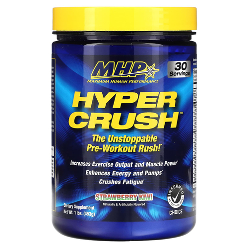 MHP, Hyper Crush, перед тренировкой, клубника и киви, 453 г (1 фунт)