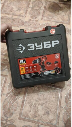 Дрель-шуруповерт акк ЗУБР ДШЛ-185-22 18В, 2 АКБ (2Ач) в кейсе