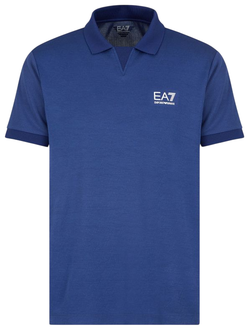Мужское теннисное поло EA7 Man Jersey - небесный