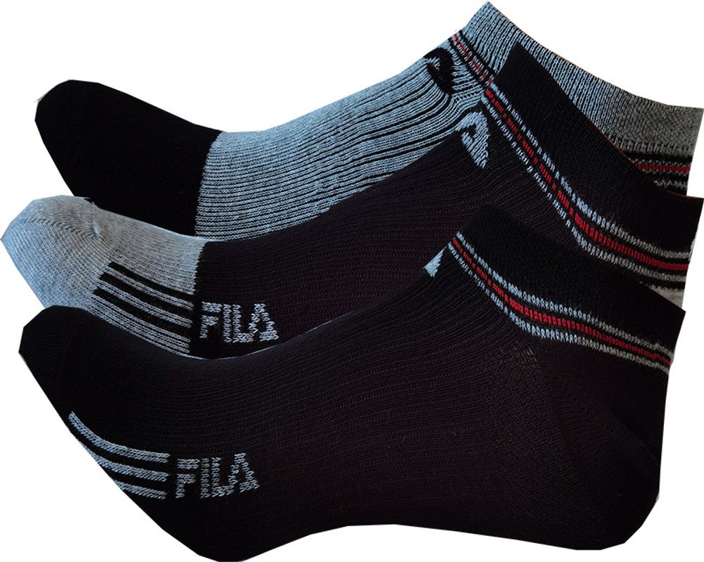 Теннисные носки Fila Calza Invisible Socks 3P - black