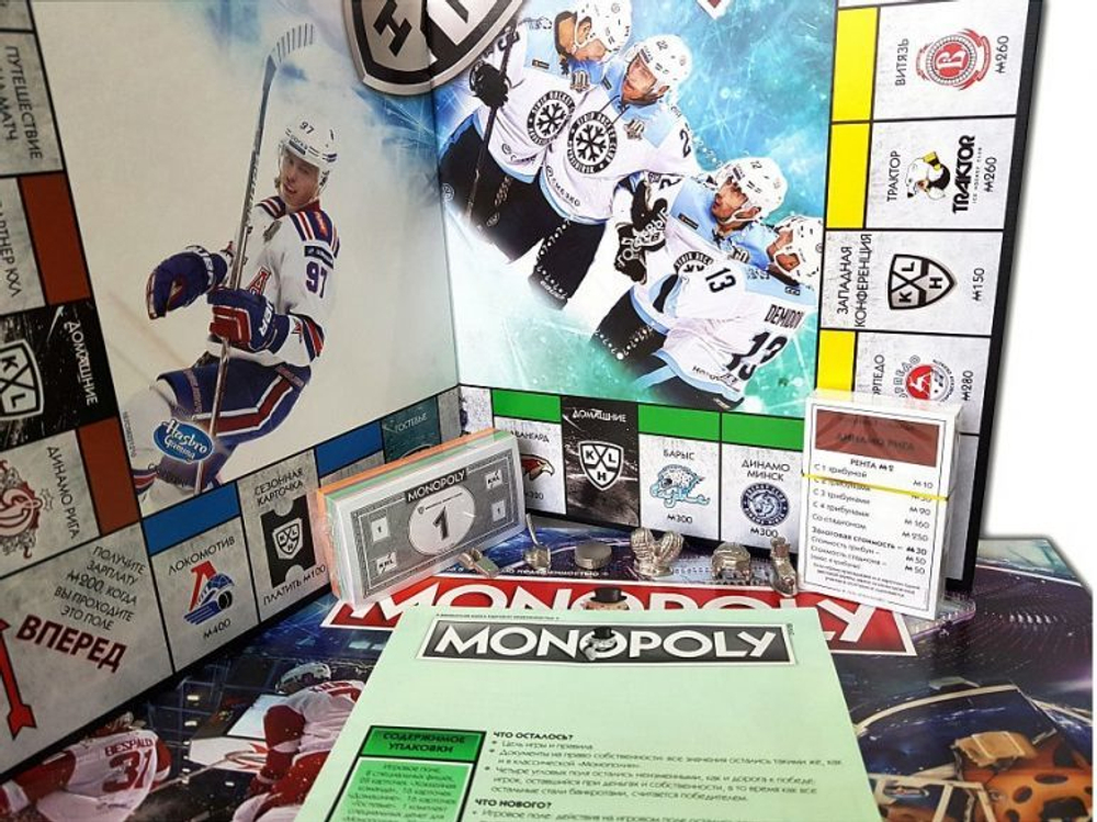 Hasbro: Игра настольная дорожная Монополия KHL WM00013-RUS —  Monopoly KHL — Хасбро