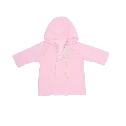 Муслиновая летняя детская кофта розовая
