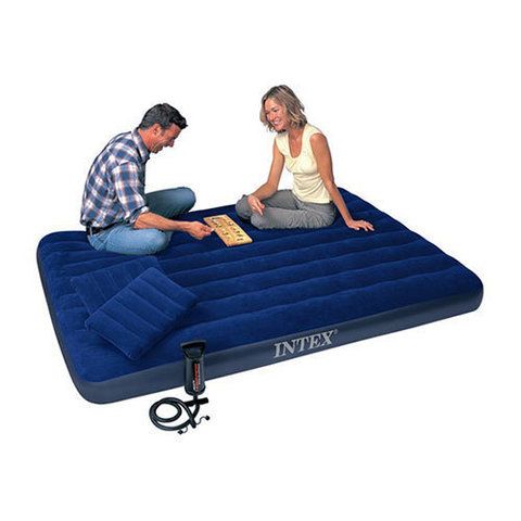 Надувная кровать Intex 68765 + 2 подушки и насос