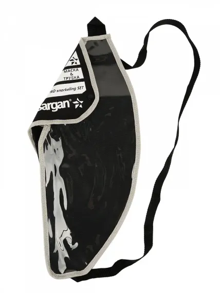 Набор маска+трубка в сумке Sargan Баттерфляй-М черный/синий