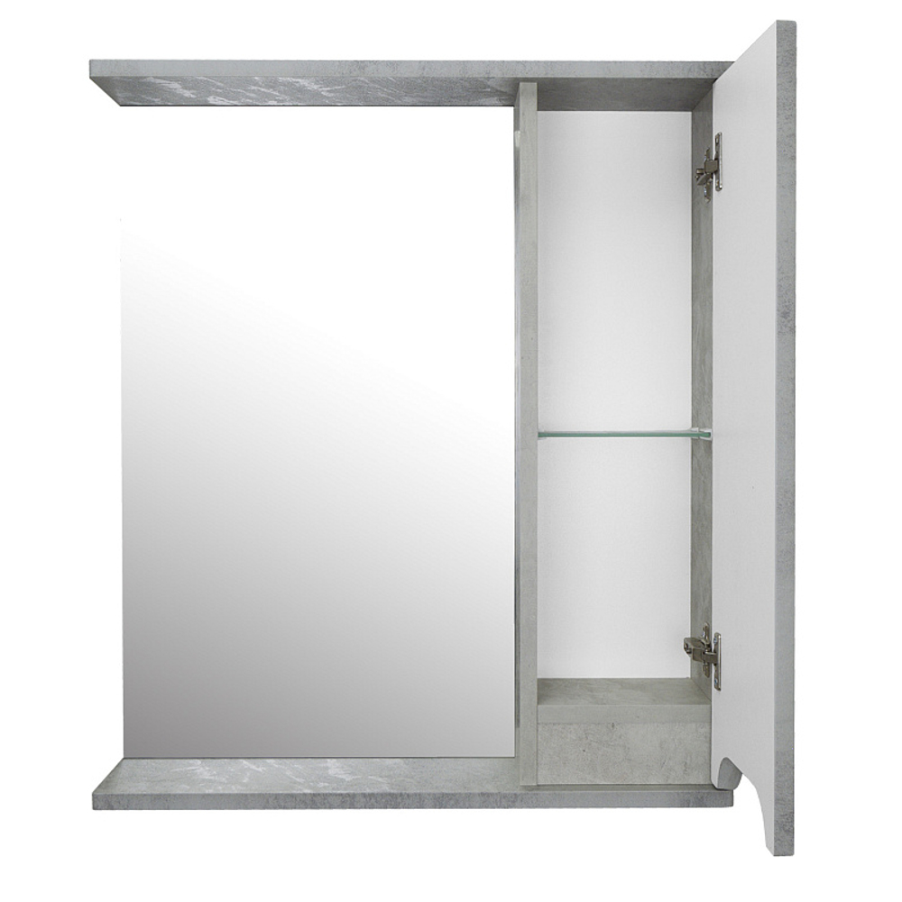 Зеркало-шкаф Loranto Florena 60 600х135х600 правый, светлый бетон (CS00086984)